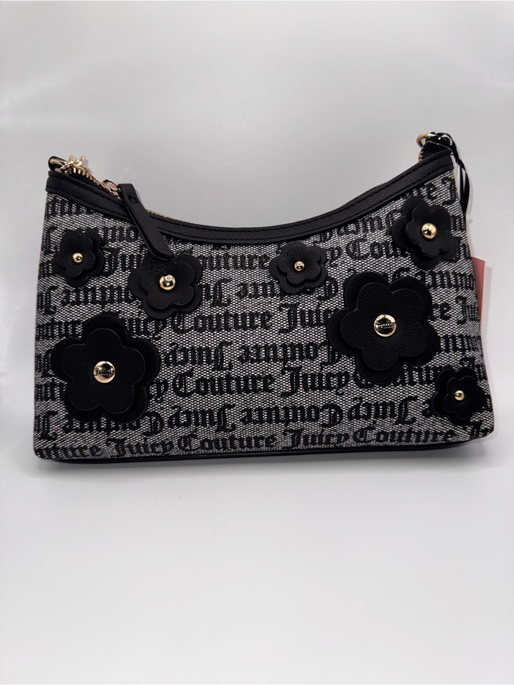 Juicy Couture Bouquet Shoulder Bag Black Beige